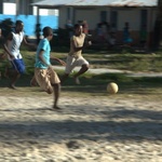 Partie de foot animée pour les garçons