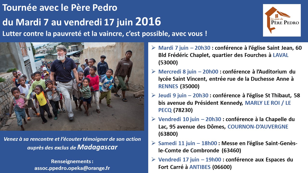 Conférence du Père Pedro à  Antibes